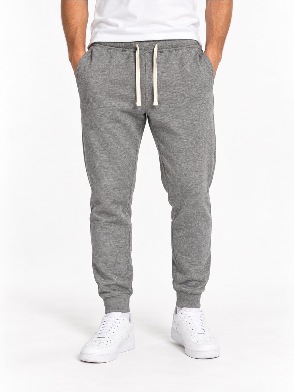 American Eagle Men’s Gray Heather Jogger Sweatpants Size Small Drawstring